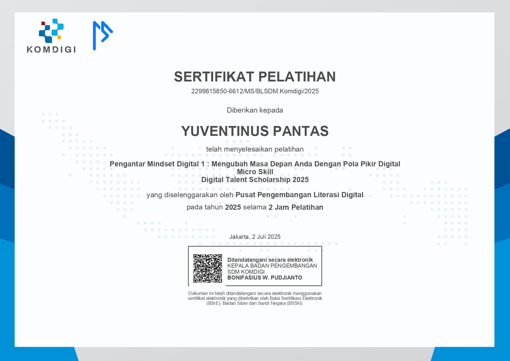 Training Certificate 1